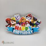 Dekorácia na tortu/magnetka Labková patrola 10 /Happy Birthday/ – Obrázok 4