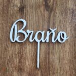 Drevený zápich na tortu s menom Braňo
