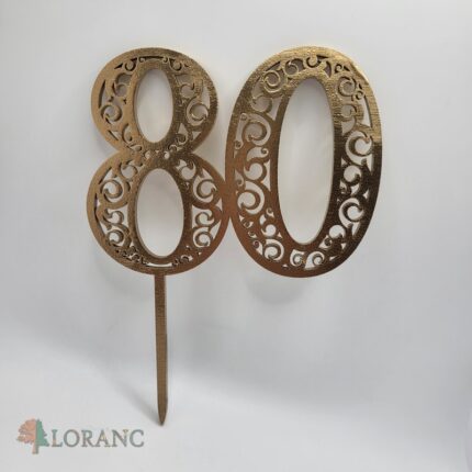 číslo 80 /ornament/ zlatá
