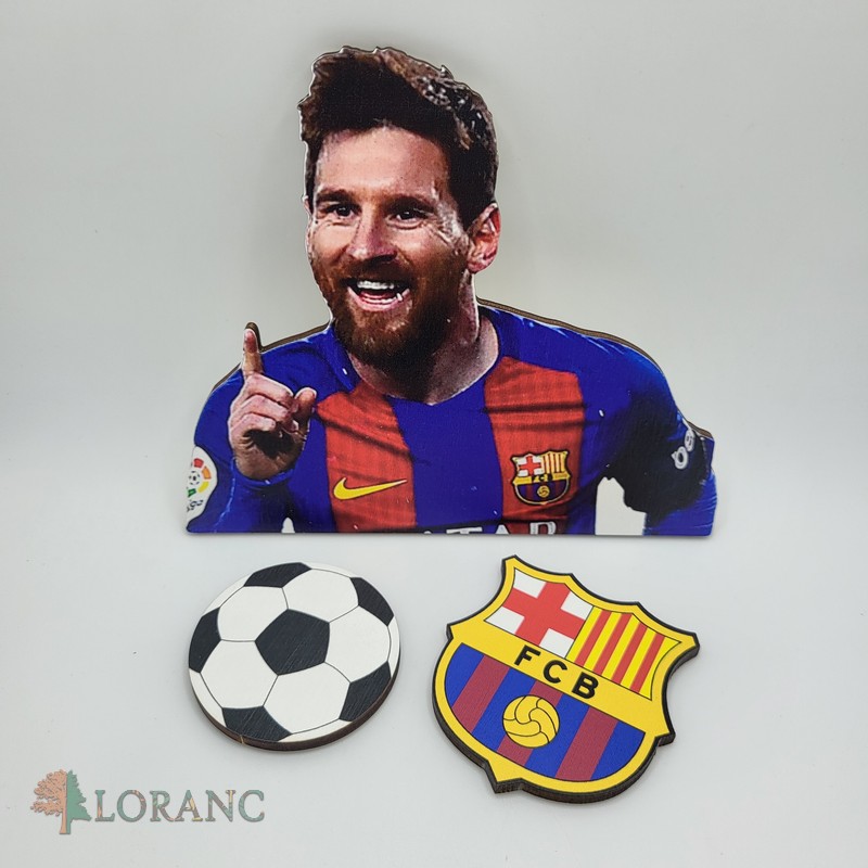 20250529_092616 dekorácia na tortu/magnetka-sada LIONEL MESSI + logo + lopta – Obrázok 1