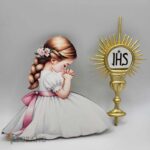 Dekorácia na tortu/zápich – pl. kalich zlatý 01 – Obrázok 3