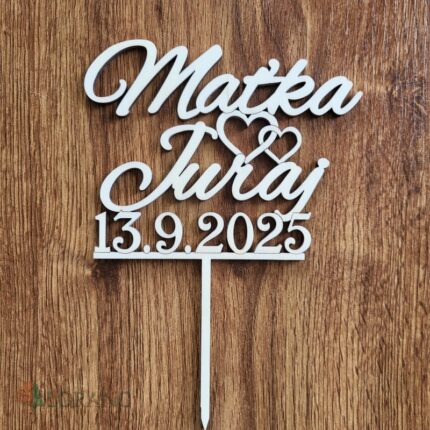 Svadobný zápich – Mená a dátum /natur/