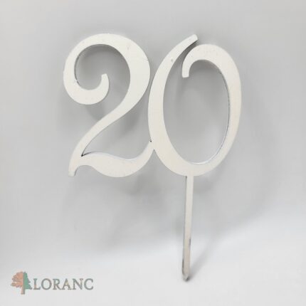 zápich na tortu- číslo 20 /french/biela/7/