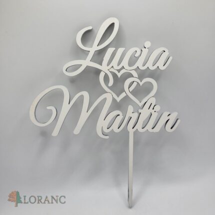 Zápich- svadobný na objednávku – mená /biela/