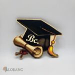 dekorácia na tortu/magnetka promócie/titul - diplom + čiapka Bc.