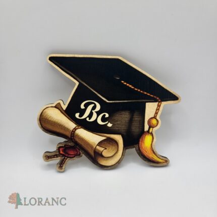 dekorácia na tortu/magnetka promócie/titul - diplom + čiapka Bc.