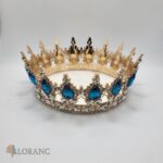 Dekorácia – Princeznovská korunka /zlatá+modrá/05 – Obrázok 3