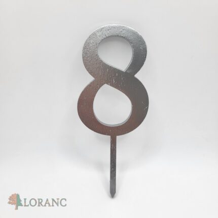 číslo 8 /tangle/strieborná/8/