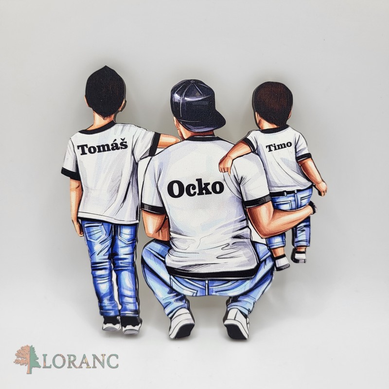 20250620_121624 Dekorácia na tortu /magnetka - Otec + synovia – Obrázok 1