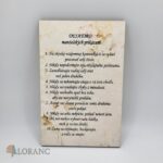 Tabuľka - Desatoro manželských prikázaní