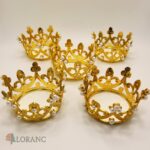 Dekorácia – Princeznovská mini korunka zlatá – Sada 5 ks – Obrázok 2