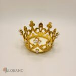 Dekorácia – Princeznovská mini korunka zlatá – Sada 5 ks – Obrázok 3