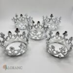 Dekorácia – Princeznovská mini korunka strieborná – Sada 5 ks – Obrázok 2