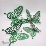 Dekorácia – motýle zelené 3D/78