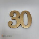 Výrez – číslo 30 old/zlatá/