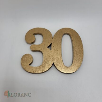 Výrez – číslo 30 old/zlatá/
