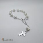 dekorácia na tortu/ruženec biely – pátričky