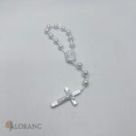 dekorácia na tortu/ruženec biely – pátričky