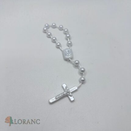 dekorácia na tortu/ruženec biely – pátričky