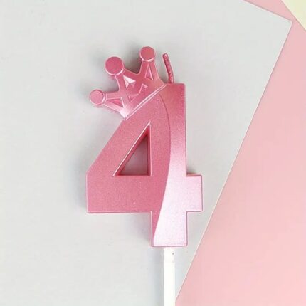 Sviečka číslo 4 /R/+korunka