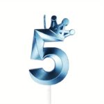 Sviečka číslo 5 /M/+korunka