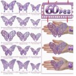 Dekorácia – motýle zlaté 3D/75 /XXL sada/ – Obrázok 3