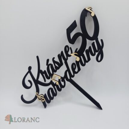Zápich/Krásne narodeniny 50 /čierna/+ noty