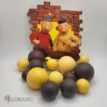 Dekorácia – Guličky/žlté+hnedé/ SADA 148 - Image 3
