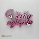 Nápis – Všetko najlepšie /10/ružová/