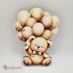 Dekorácia na tortu/magnetka Macko + balóniky 02