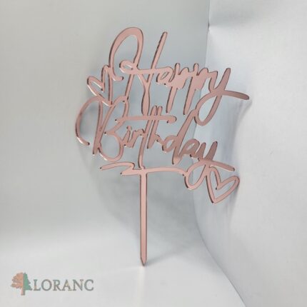 pl.zápich na tortu – Happy Birthday /Ružová 12/