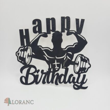 Pap. zápich na tortu – Happy Birthday Fitnes 01