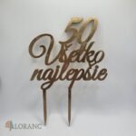 Zápich na tortu / 50 Všetko najlepšie /zlatá/