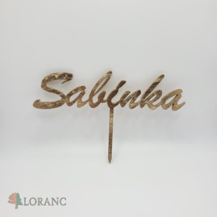 Zápich na tortu - meno Sabínka /zlatá/