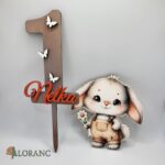 Dekorácia na tortu/magnetka Zajačik 08 – Obrázok 2