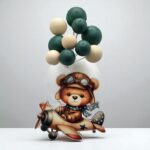 zápich na tortu/magnetka macko/lietadielko + guličky/sada 12