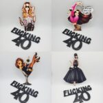 dekorácia na tortu - nápis - Fucking 40 /čierna/ – Obrázok 2