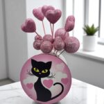 Sada - Mačka/Mačička + guličky + srdiečka    Variant A/B/C/D – Obrázok 4