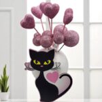 Sada - Mačka/Mačička + guličky + srdiečka    Variant A/B/C/D – Obrázok 2