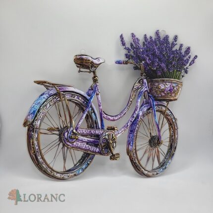 pl. dekorácia na tortu/ Bicykel + levanduľa /18/
