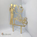 pl.zápich – Mr & Mrs + svadobný pár /zlatý/ 13