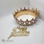 Dekorácia – Princeznovská korunka /zlatá+ružová/02 – Obrázok 7