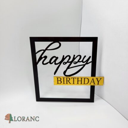 pl.nápis – Happy Birthday /čierna 02/