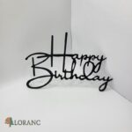pl.nápis – Happy Birthday /čierna 07/