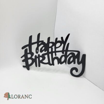pl.nápis – Happy Birthday /čierna 08/