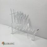 pl.nápis – Happy Birthday /Strieborná 04/