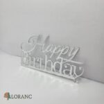 pl.nápis – Happy Birthday /Strieborná 07/