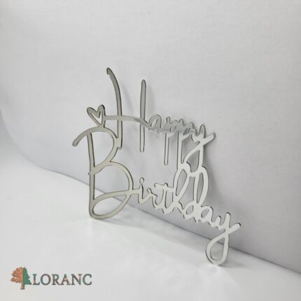 pl.nápis – Happy Birthday /Strieborná 09/