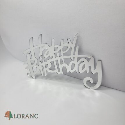 pl.nápis – Happy Birthday /Strieborná 11/