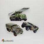 dekorácia na tortu - auto - vojenské SADA 3 ks